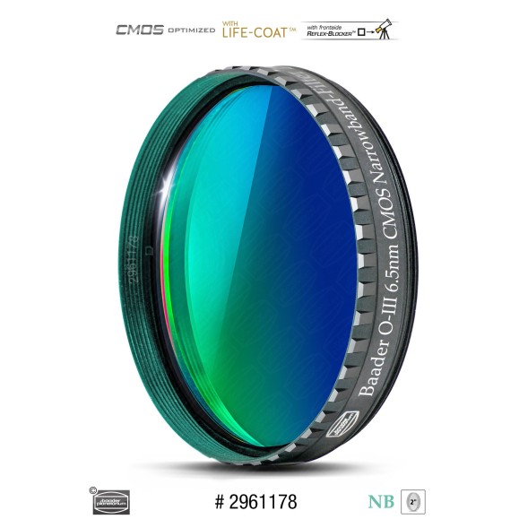 Filtro Baader O-III Narrowband 6,5nm Ø 2" optimizado para CMOS