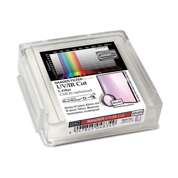 Filtro Baader UV/IR-Cut / L de 65X65 mm optimizado para CMOS