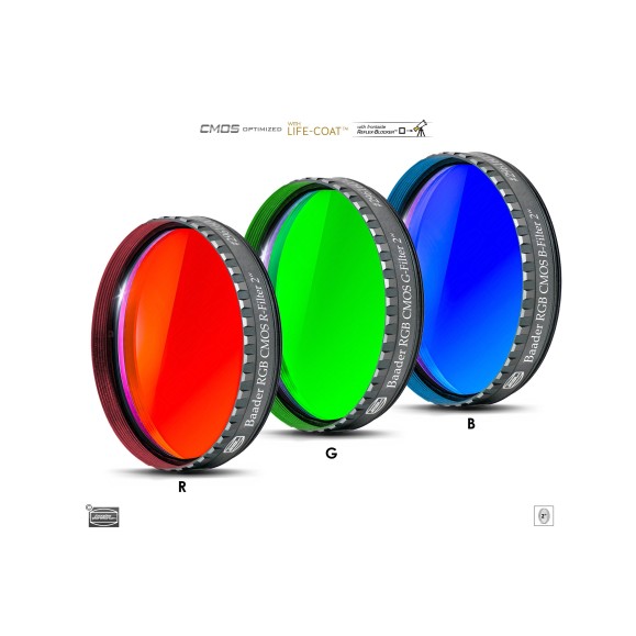 Set de filtros Baader RGB  Ø de 2" optimizados para CMOS