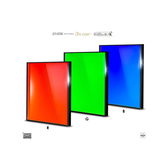 Set de filtros Baader RGB de 50x50 mm optimizados para CMOS