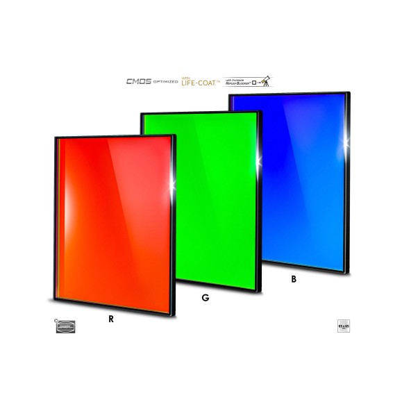 Set de filtros Baader RGB de 65x65 mm optimizados para CMOS