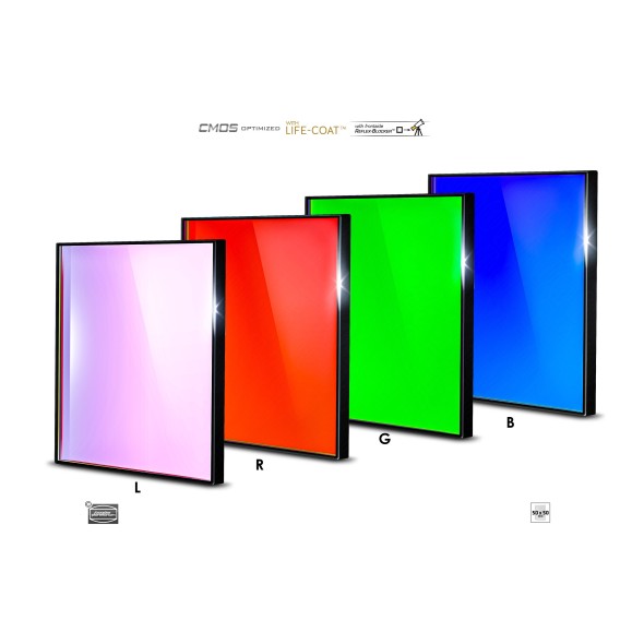 Set de filtros Baader LRGB de 50x50 mm optimizados para CMOS