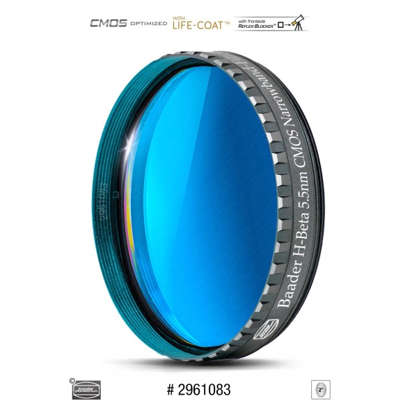 Filtros Baader H-Beta Narrowband 5.5nm Ø 2" optimizados para CMOS