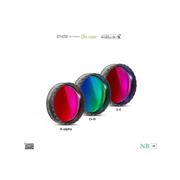 Set de filtros Baader Narrowband 6.5nm 1¼" optimizados para CMOS (H-alpha / O-III / S-II)