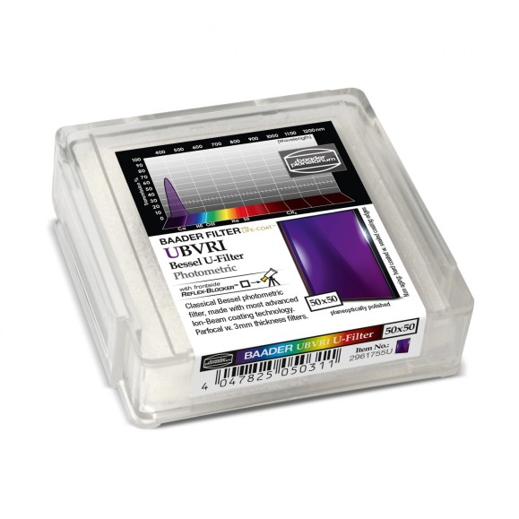 Filtro Fotométrico 50x50 mm² BESSEL UBVRI-U Baader Planetarium