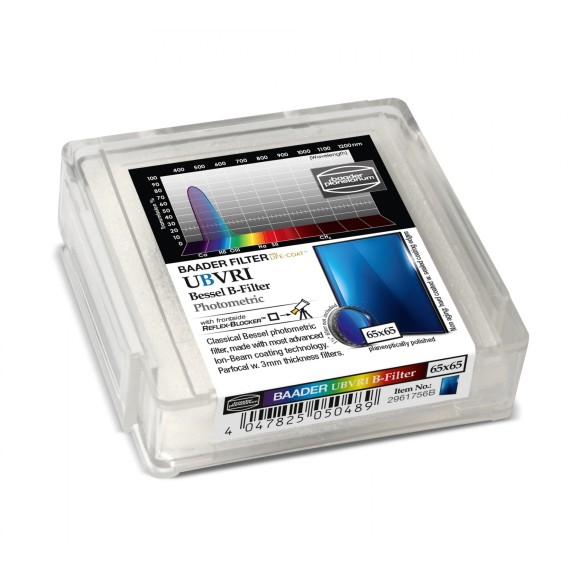 Filtro Fotométrico 65x65 mm² BESSEL UBVRI-B Baader Planetarium