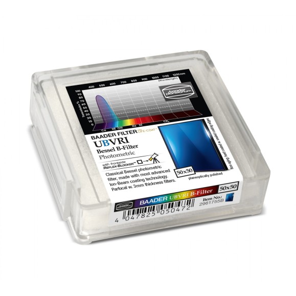 Filtro Fotométrico 50x50 mm² BESSEL UBVRI-B Baader Planetarium