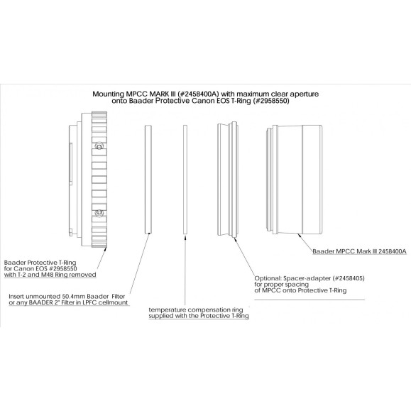 Anillo espaciador M48/MPCC III Baader Planetarium