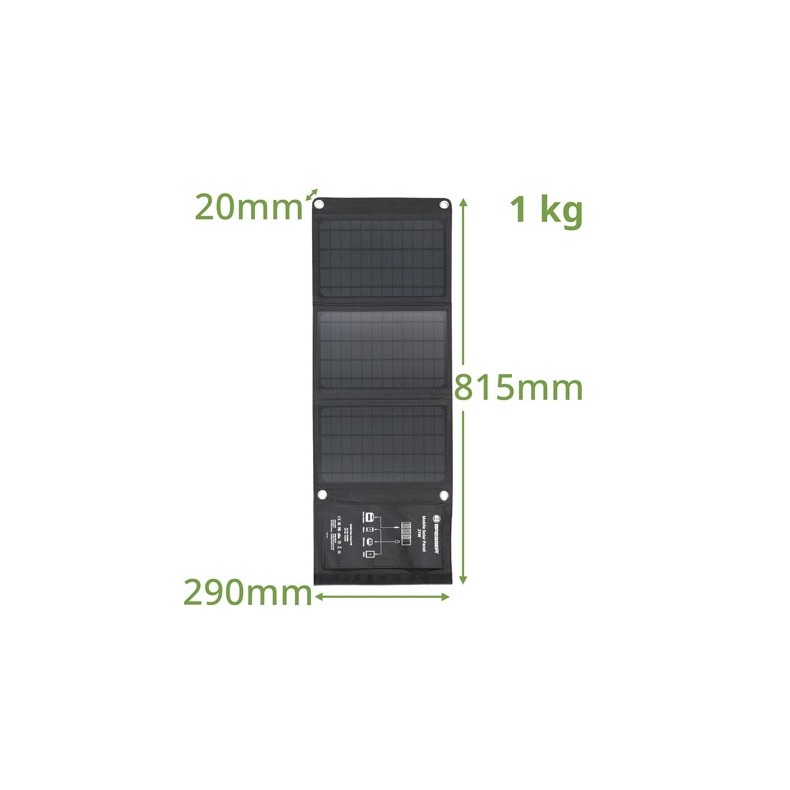 Panel solar portátil Bresser de 21W...