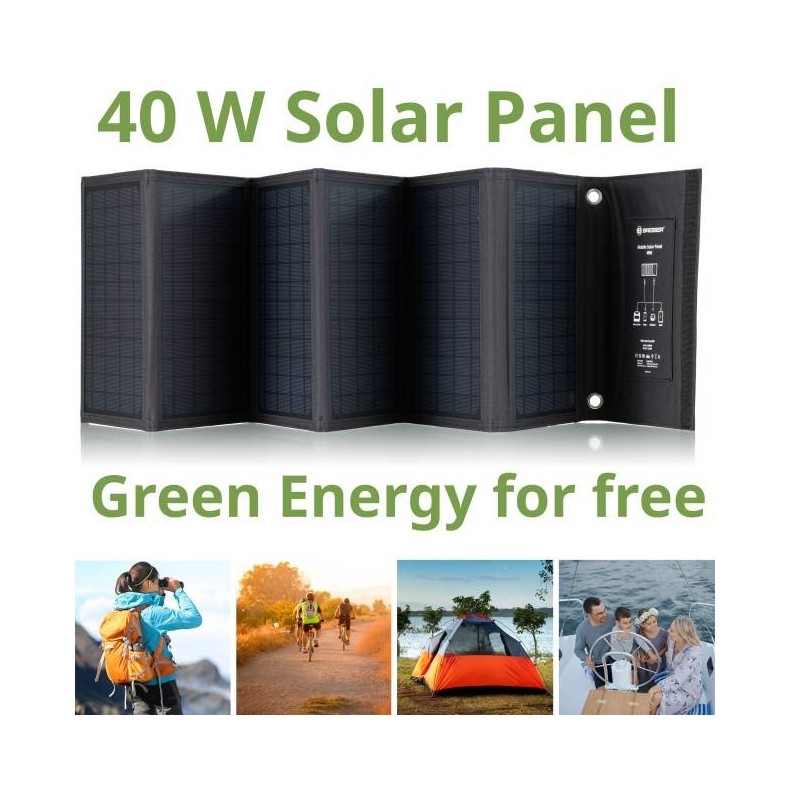 Panel solar portátil Bresser de 40W...
