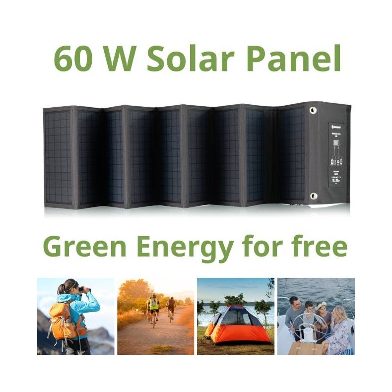 Panel solar portátil Bresser de 60W...