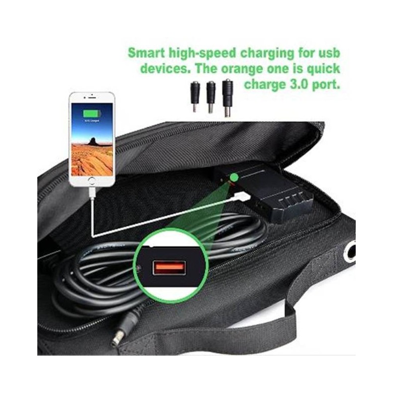 Panel solar portátil Bresser de 60W...