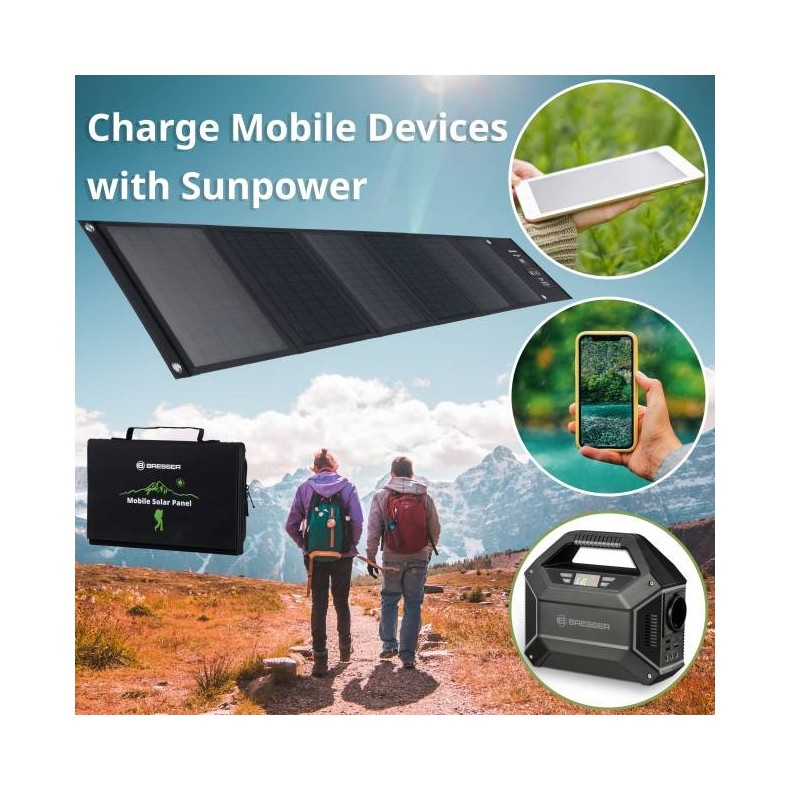 Panel solar portátil Bresser de 90W...