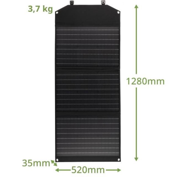Panel solar portátil Bresser de 90W con salida USB y DC