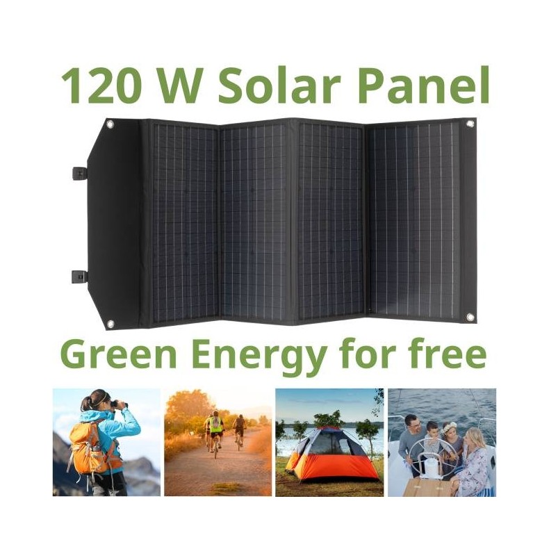 Panel solar portátil Bresser de 120W...