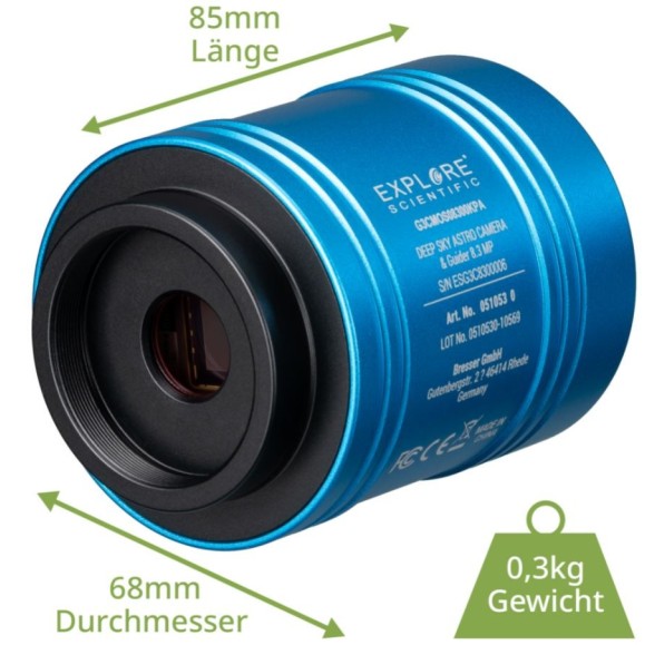 Cámara y guía planetaria y de cielo profundo 8,3 MP EXPLORE SCIENTIFIC 4K  II