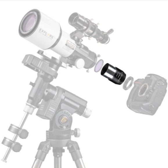 Aplanador de campo EXPLORE SCIENTIFIC Aplanador de campo Zero X 2''/M48 para ED80 y ED102 APO