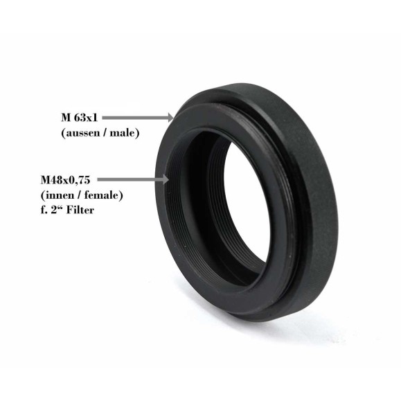 Aplanador TS-Optics 1.0x para refractores y sensores Full frame - conexión M63x1