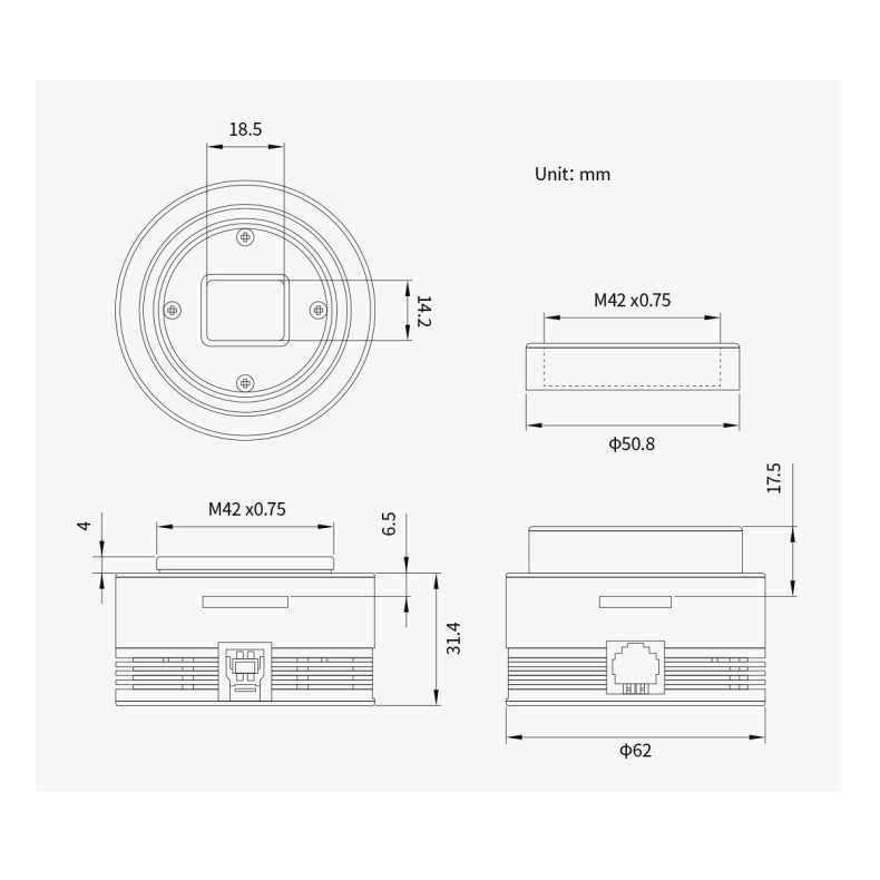 Cámara CMOS ZWO ASI585MC Color