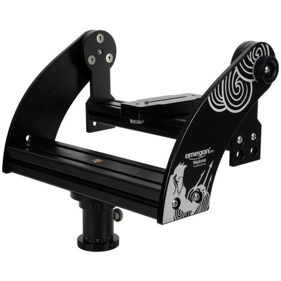 Prismáticos gigantes Omegon Brightsky 30x100 90º con trípode, columna centra y horquilla Neptune