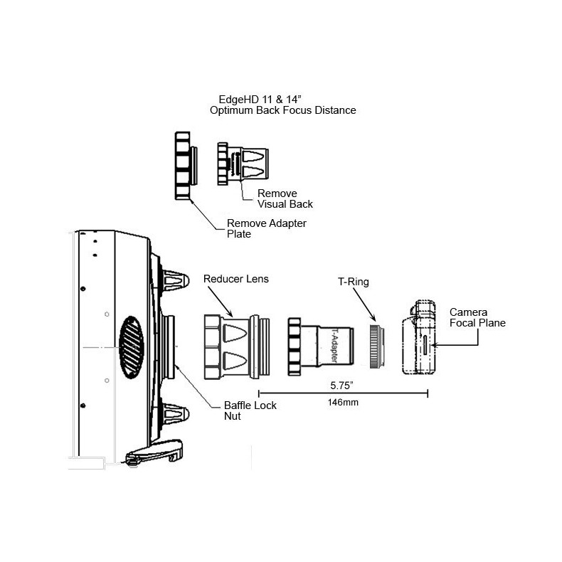 Reductor de focal 0,7x para EdgeHD 1100