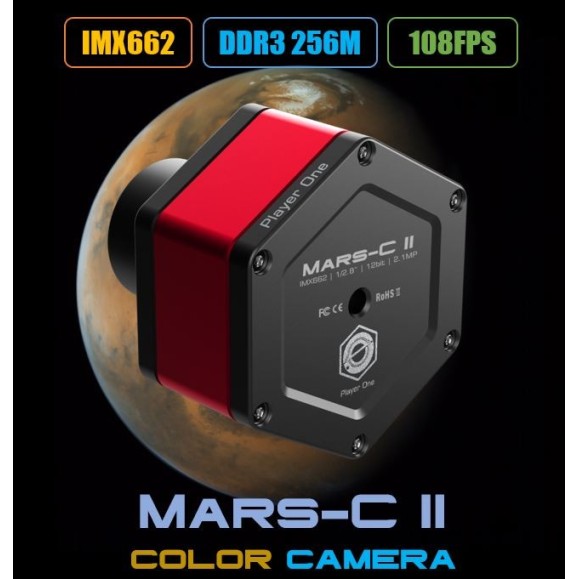 Cámara planetaria PLAYER ONE Mars-C II USB3.0 Color (IMX662)