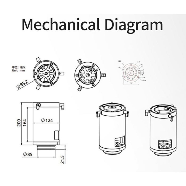Extensión 20cm para trípode ZWO TC40