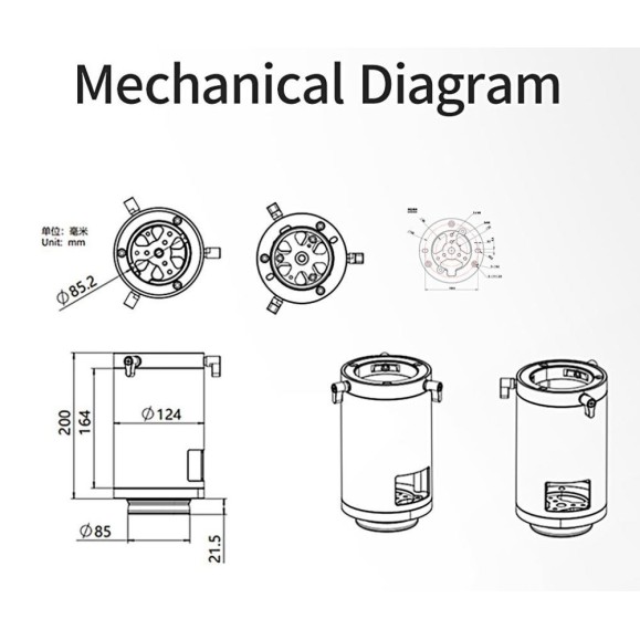 Extensión 20cm para trípode ZWO TC40