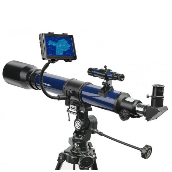 Telescopio Bresser Skylux con Soporte para Smartphone y Filtro Solar