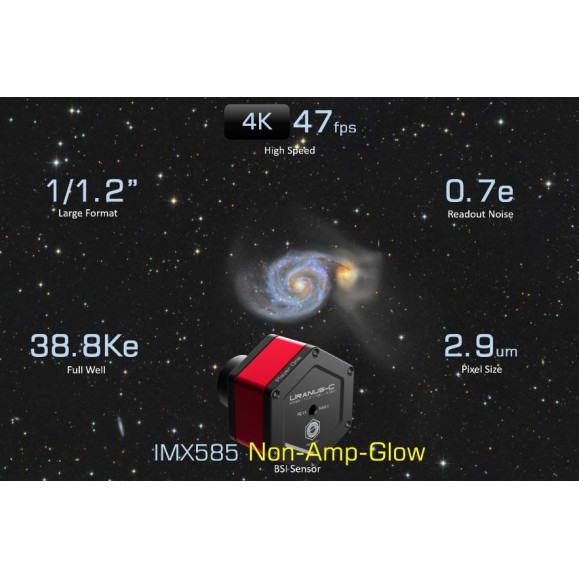 Cámara Planetaria Player One a color Uranus-C USB3.0 (IMX585)