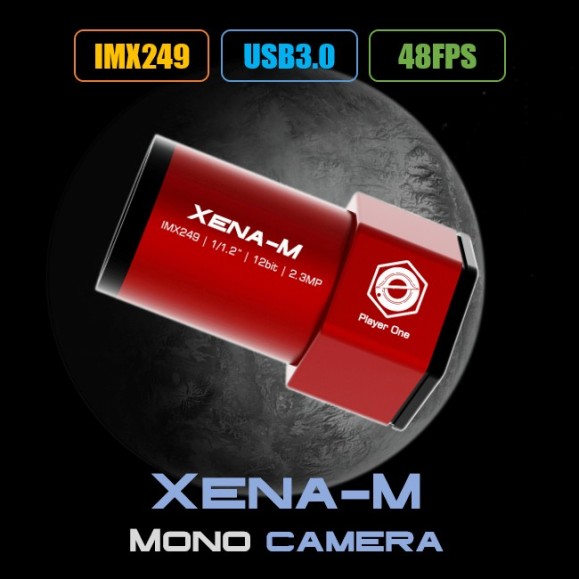 Cámara de guiado PLAYER ONE monocroma Xena-M USB3.0 (IMX249)