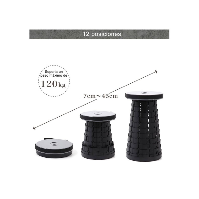 Taburete plegable Mini Max Stool Negro Taburete plegable Mini Max Stool Negro