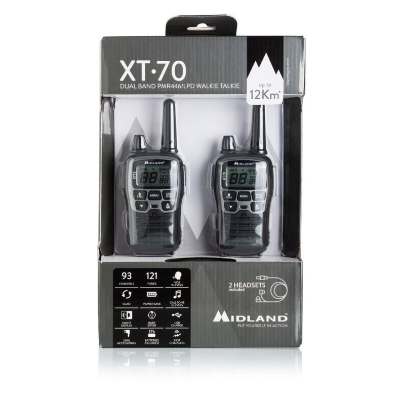 Radio XT70 pareja pmr446 Midland