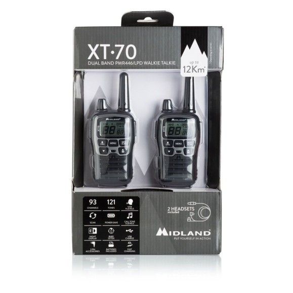Radio XT70 pareja pmr446 Midland