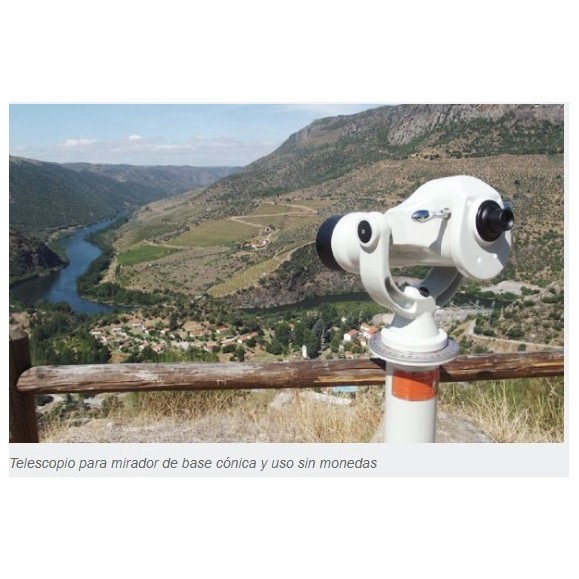 Telescopio para miradores sin monedas base cónica OPAKUA T2C