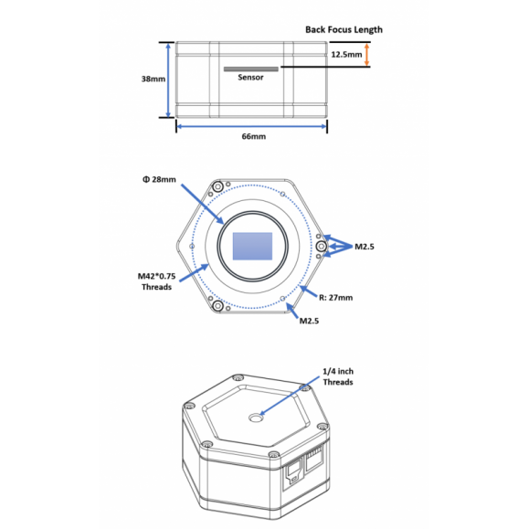 Cámara Player One Neptune C-II USB 3.0 (IMX464) Color