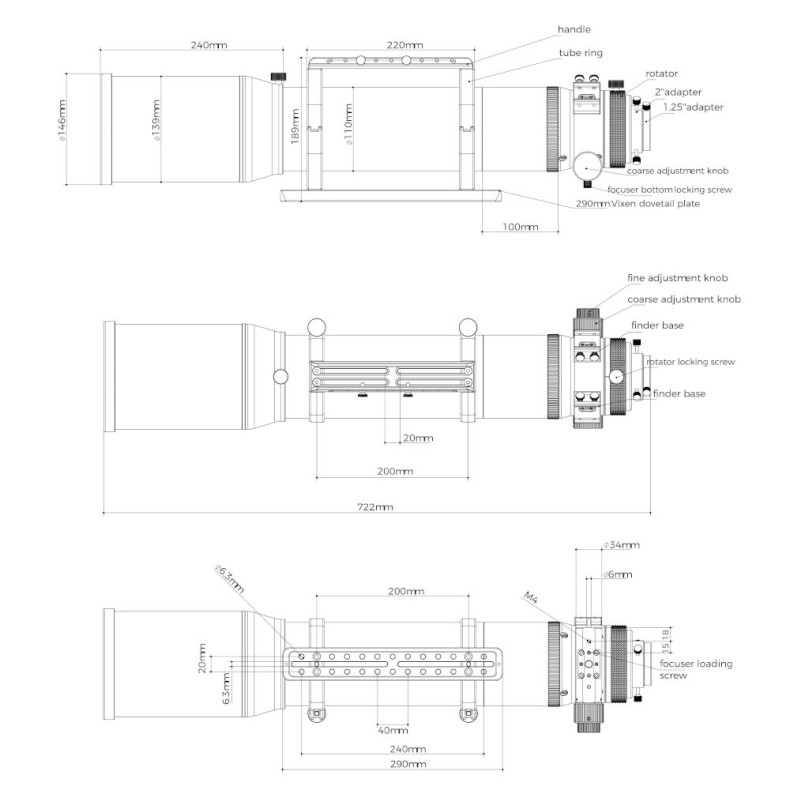 Telescopio Astrógrafo Triplete Askar...