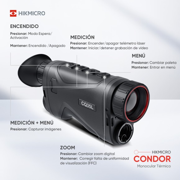 Monocular térmico Hikmicro Serie Condor CH25L 384X288 Px.