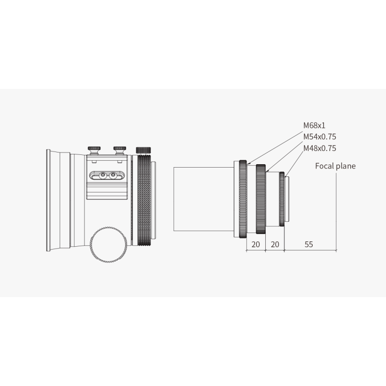 Reductor aplanador ZWO 0,76x PARA FF80