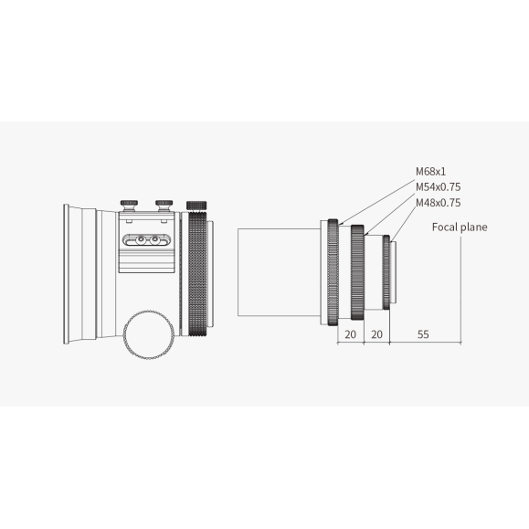 Reductor aplanador ZWO 0,76x PARA FF80