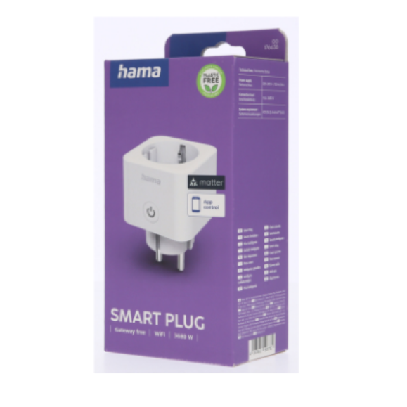Enchufe inteligente HAMA 16a 3680 W, Blanco