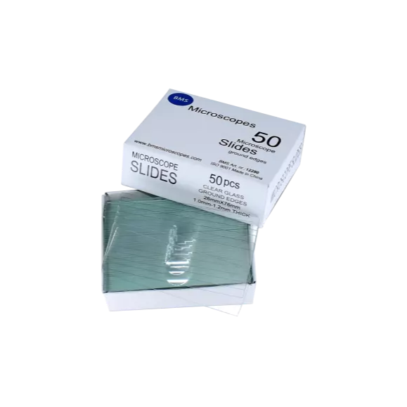 Caja de 50 portaobjetos BMS con cavidad