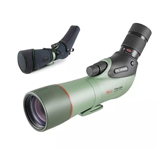 Kit telescopio terrestre Kowa TSN-66A PROMINAR Zoom angular 25-60X y funda de neopreno