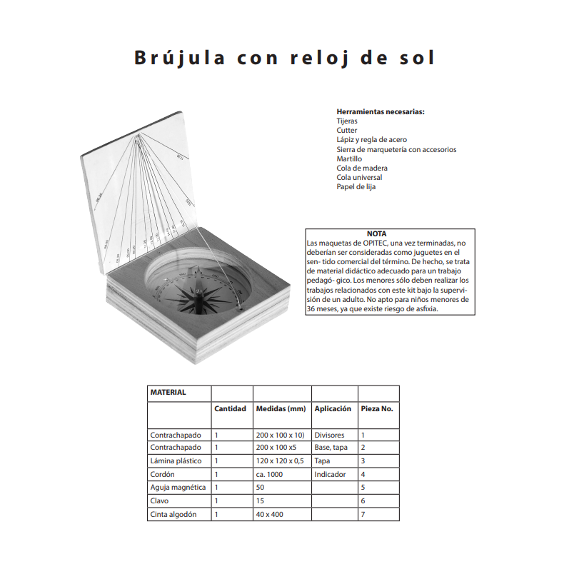 Brújula con reloj de Sol Brújula con reloj de Sol