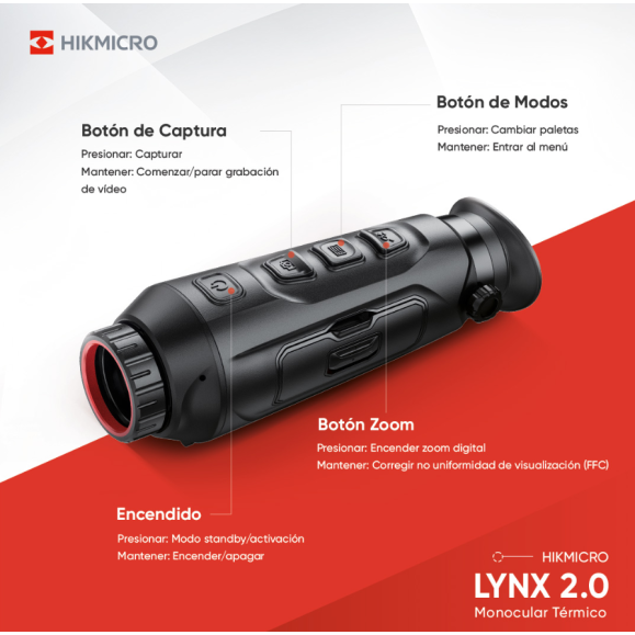 Monocular térmico LYNX Pro LH15 2.0 HIKMICRO