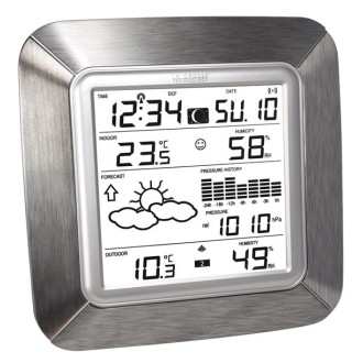 Reloj de pared con temperatura WS9057IT-ALU-S