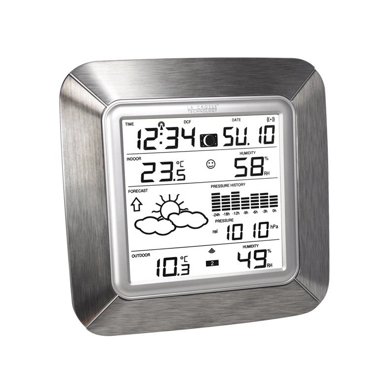 Reloj de pared con temperatura WS9057IT-ALU-S