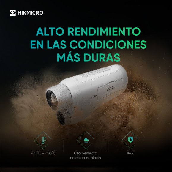 Monocular nocturno digital con modo día Heimdal H4D con IR de 850 nm HIKMICRO | Negro