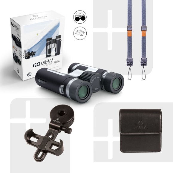 GoView Prismáticos ZOOMR 8x26, Phantom Black