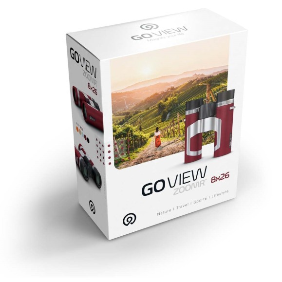 GoView Prismáticos ZOOMR 8x26, Ruby Red